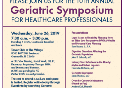 2019 Geriatric Symposium for Healthcare Professionals
