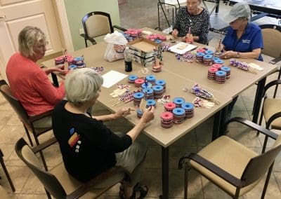 Made in the USA: Terraces’ Artists & Crafters Create Special July 4th Gifts for Assisted Living Residents